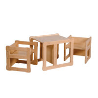 Multifunctionele Montessori Tafel (set incl. 2 stoelen)